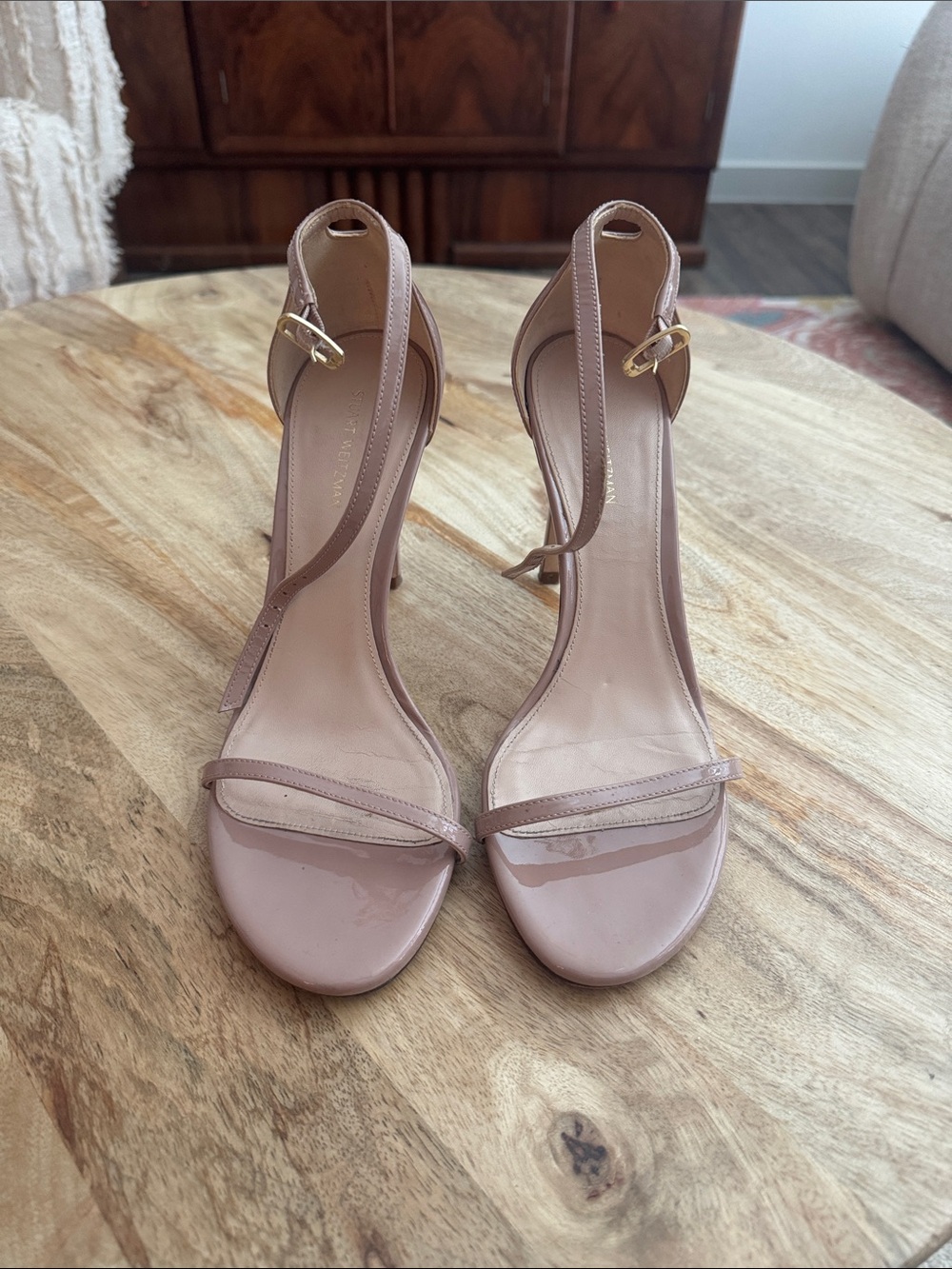 Stuart Weitzman Nudist Patent Leather Heels